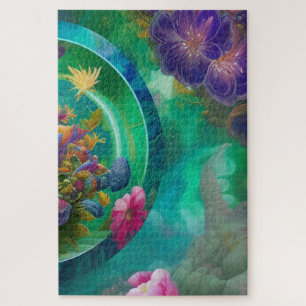 Bloemig Abstracte Tuin Legpuzzel