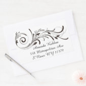 Bloemig adreslabel rechthoekige sticker (Envelop)