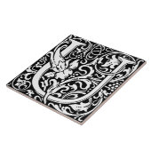 Bloemig Alfabet Monogram Letter U Tegeltje (Zijkant)
