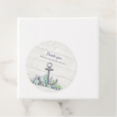 Bloemig anker met scheepvaartthema bedankjes labels (In situ)