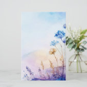 Bloemig aquarel briefpapier (Staand voorkant)