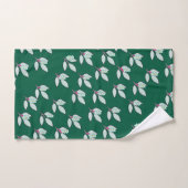 Bloemig blad donkergroen bad handdoek (Handdoek)