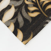 Bloemig blad fleece deken (Hoek)