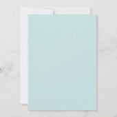 Bloemig Blauw Aquarel Thema Kaart (Achterkant)
