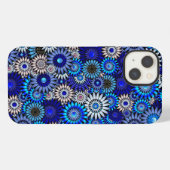 Bloemig: Blauwe Lente Boeket iPhone Hoesje (Achterkant horizontaal)