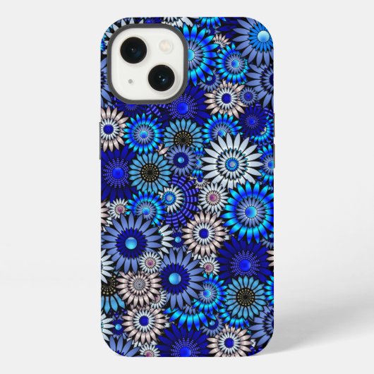 Bloemig: Blauwe Lente Boeket iPhone Hoesje (Achterkant)
