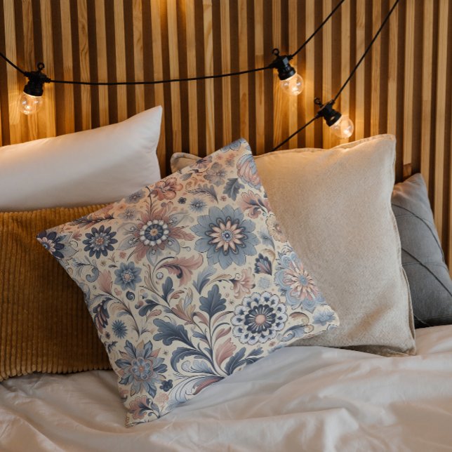 Bloemig Boheems Design – Levendig Boho Stijl Kussen (Creator heeft geüpload)