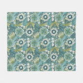 Bloemig Boho Botanisch Patroon Fleece Deken (Voorkant (Horizontaal))