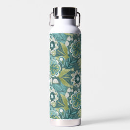 Bloemig Boho Botanisch Patroon Waterfles