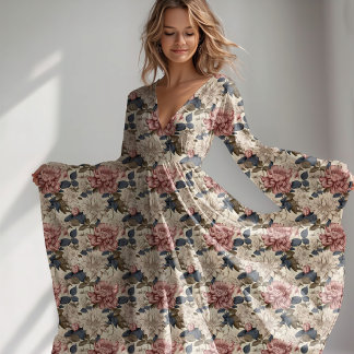  bloemig botanisch pioenenpatroon stof