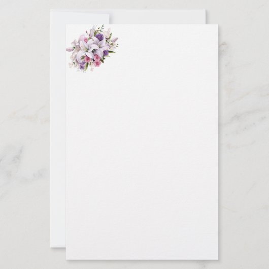 Bloemig briefpapier (Voorkant)