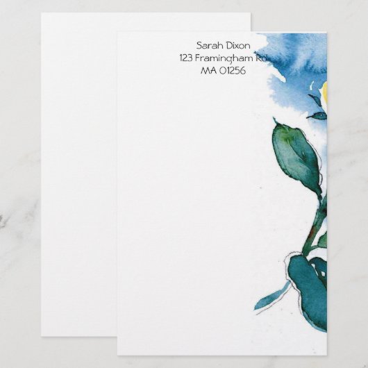 bloemig Briefpapier (Voorkant / Achterkant)