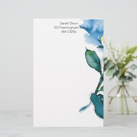 bloemig Briefpapier (Staand voorkant)