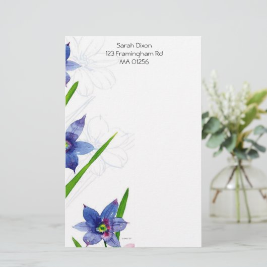 bloemig Briefpapier (Staand voorkant)