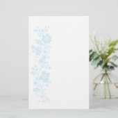 Bloemig briefpapier vellen (Staand voorkant)