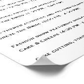 Bloemig Bruiloftsfeest Itinerarium Poster (Hoek)