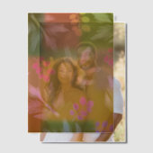 Bloemig Bruin Vellum Uitnodigingen (Offset (Koppel))