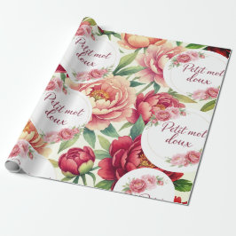 Bloemig cadeaupapier Petit mot doux
