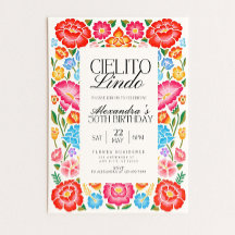 Bloemig Cielito Lindo Digitale Verjaardagsfeestje