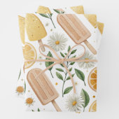 Bloemig citrus inpakpapier – set van 3 vellen (In situ)