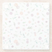 Bloemig – Cute verjaardagscadeau voor mama of haar Glazen Onderzetter (Achterkant)