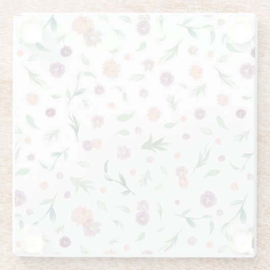 Bloemig – Cute verjaardagscadeau voor mama of haar Glazen Onderzetter (Achterkant)