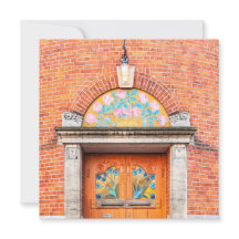 Bloemig Deens Deur Wenskaart