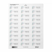 Bloemig Eenvoudig Elegant Script Retouradreslabel Etiket (Full Sheet)