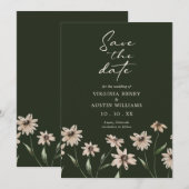 Bloemig en Groen Save The Date (Voorkant / Achterkant)