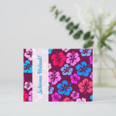 Bloemig en roze briefkaart (Staand voorkant)