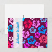 Bloemig en roze briefkaart (Voorkant / Achterkant)