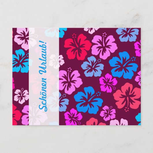 Bloemig en roze briefkaart (Voorkant)