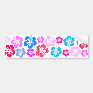 Bloemig en roze bumpersticker