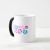 Bloemig en roze magische mok (Voorkant links)
