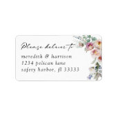Bloemig Eucalyptus RSVP Envelop Adreslabel Etiket (Voorkant)