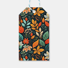 Bloemig Exotisch Bloemenpatroon Cadeaulabel