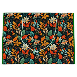 Bloemig Exotisch Bloemenpatroon Groot Cadeauzakje