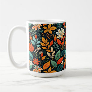 Bloemig Exotisch Bloemenpatroon Koffiemok