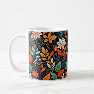 Bloemig Exotisch Bloemenpatroon Koffiemok