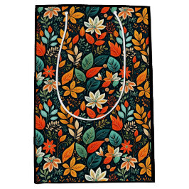 Bloemig Exotisch Bloemenpatroon Medium Cadeauzakje