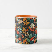 Bloemig Exotisch Bloemenpatroon Mok (Midden)