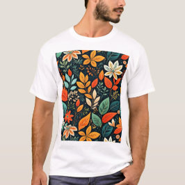 Bloemig Exotisch Bloemenpatroon T-shirt