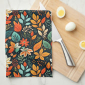 Bloemig Exotisch Bloemenpatroon Theedoek (Quarter Fold)