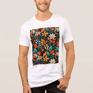 Bloemig Exotisch Bloemenpatroon Tri-Blend Shirt