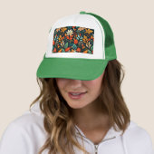 Bloemig Exotisch Bloemenpatroon Trucker Pet (In situ)