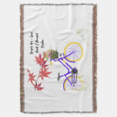 Bloemig Fiets Motivatie Design Deken (Voorkant Verticaal)