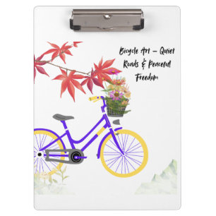 Bloemig Fiets Motivatie Design Klembord