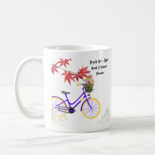 Bloemig Fiets Motivatie Design Koffiemok