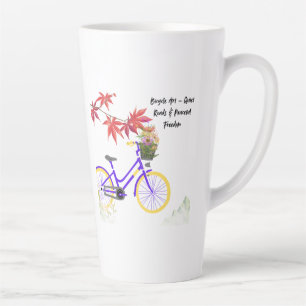 Bloemig Fiets Motivatie Design Latte Mok
