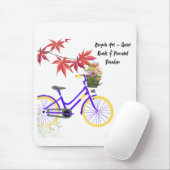Bloemig Fiets Motivatie Design Muismat (Met muis)